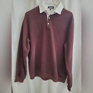 Oasis Burgundy and White Polo Shirt